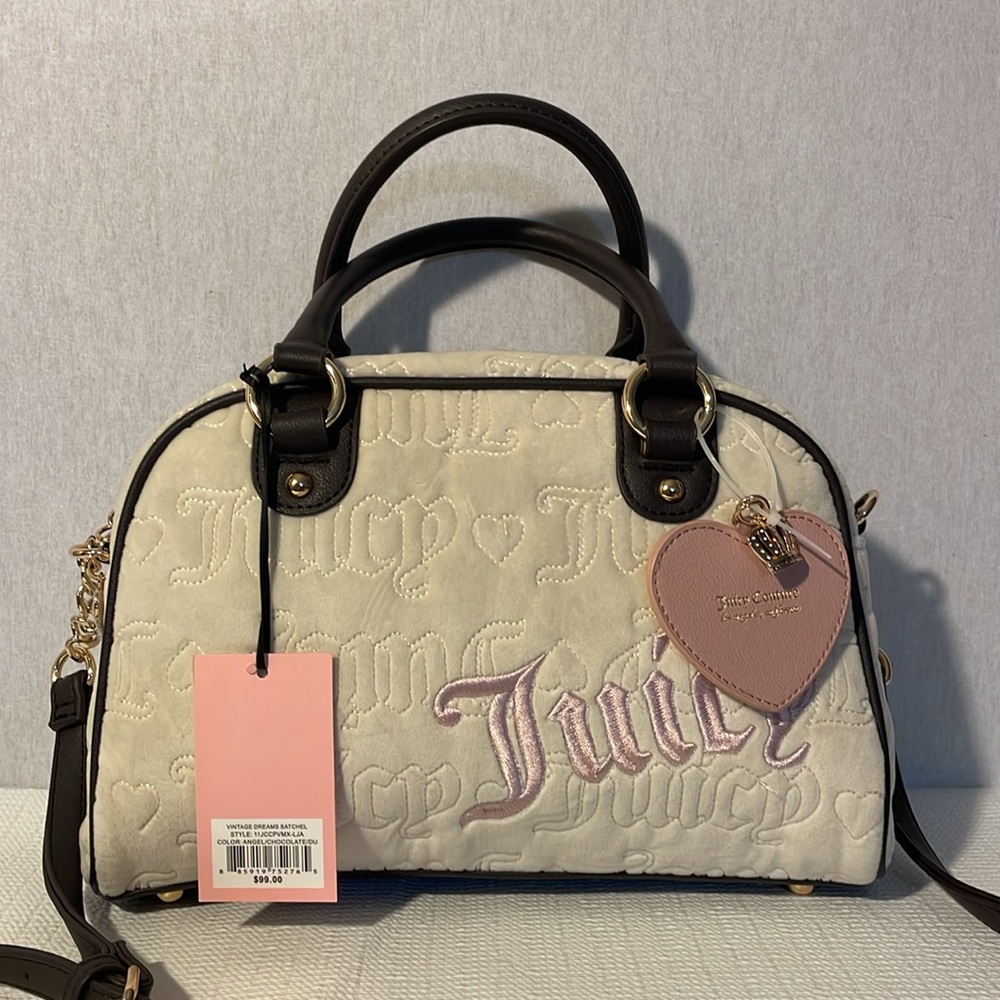 NWT, Juicy Couture, vintage satchel, hand/ crossbody bag.